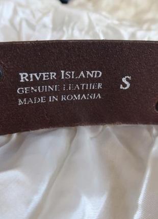 Ремень пояс кожаный коричневы river island s5 фото