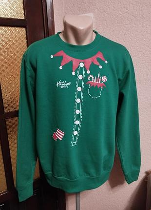 Реглан теплый новогодний Эльф, Мужской,размер м на 44-48размер от awdis