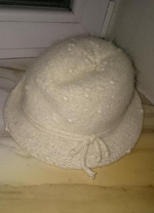Шляпа шляпка женская тёплая пуховая 542 фото