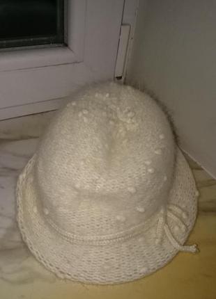 Шляпа шляпка женская тёплая пуховая 547 фото