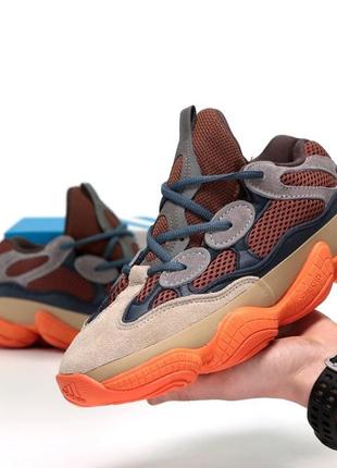 Кросівки чоловічі замшеві adidas yeezy 500 enflame