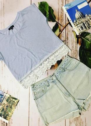 Топ футболка з мереживними вставками, new look 10 р.