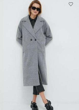 Пальто серое, базовое1 фото
