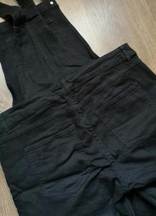 Черный джинсовый комбинезон размер 124 фото