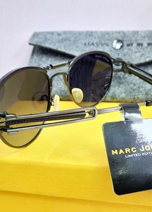 Фірмові круглі чорні окуляри marc john polarized2 фото