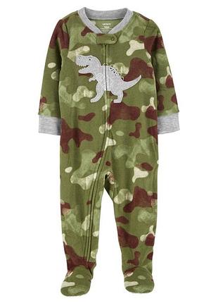 Флисовый человечек слип пижама комбинезон ромпер картерс carters 12м,