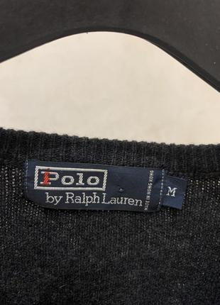 Джемпер polo ralph lauren свитер винтажный шерстяной свитшот серый мужской3 фото