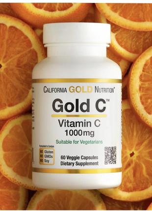 California gold nutrition, gold c, вітамін c, 1000 мг1 фото