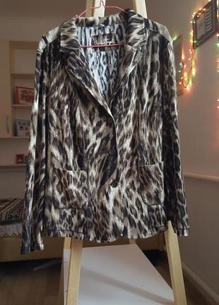 Женская кофта в леопардовый принт кардиган свитер пиджак жакет1 фото