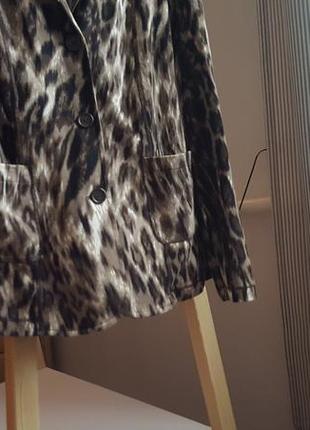 Женская кофта в леопардовый принт кардиган свитер пиджак жакет3 фото