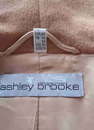 Вовняне кашемірове пальто під пояс оверсайз вільного крою ashley brooke.8 фото