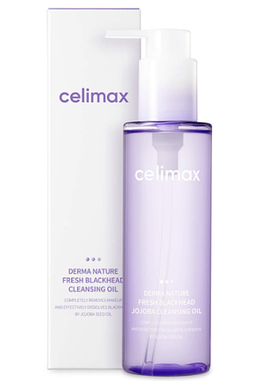 Гідрофільна олія з олією насіння жожоба celimax derma nature fresh blackhead jojoba cleansing oil