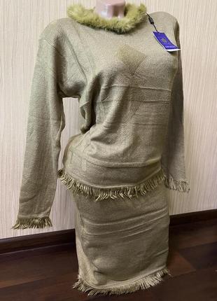 Костюм комплект юбка та светр, длемпер6 фото