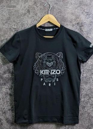 Кензо футболка / мужская футболка с принтом тигр kenzo