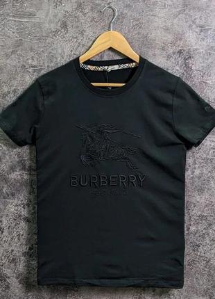 Burberry чорна футболка / барбері футболки чоловічі1 фото