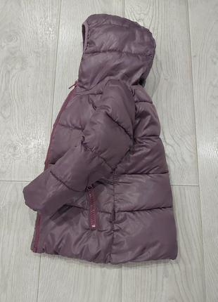 Зимняя куртка  benetton лилового цвета 1,5-2 года5 фото