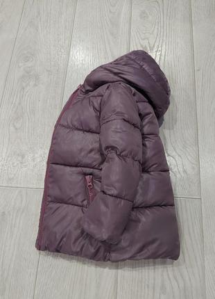 Зимняя куртка  benetton лилового цвета 1,5-2 года6 фото