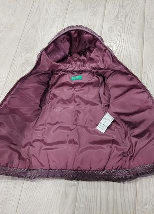 Зимняя куртка  benetton лилового цвета 1,5-2 года7 фото