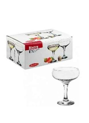 Набір келихів д/шампанського 6шт bistro 270мл (h-132мм) (под.уп.) тм lav
