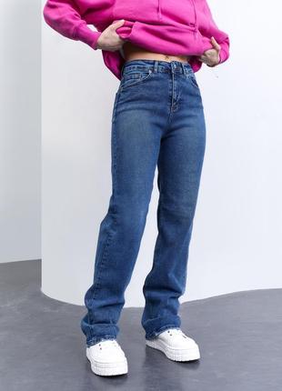 Стрейчевые джинсы-трубы6 фото