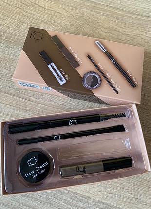 Набор для моделирования бровей lcf 2, цвет dark brown и цвет light brown