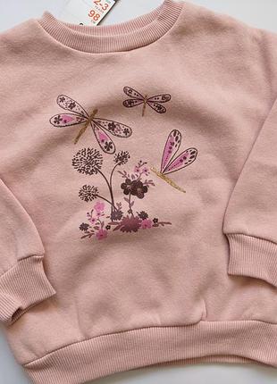 Тепленький флисовый свитшот 1,5-2, 2-3р