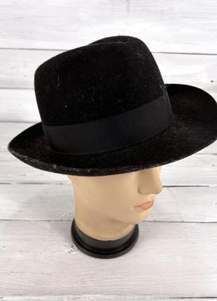 Шляпа стильная фетровая, kainz hute, черная6 фото