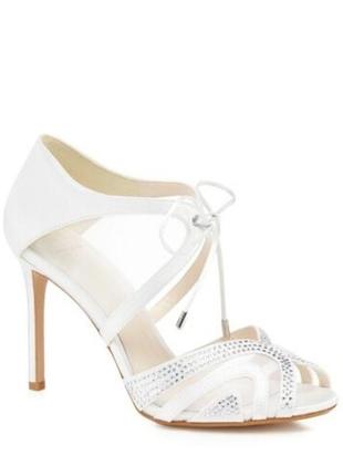 No 1 jenny packham - 'peyton'  satin mesh sparkle bridal shoes оригінал босоніжки