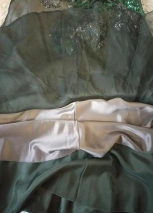 Нарядное платье шелк, омбре, coast louise bandeau dress, пайетки8 фото