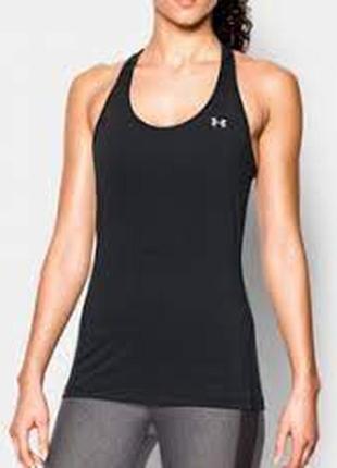 Женская майка under armour heatgear armour racer tank black