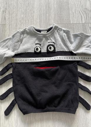 Крута котон кофті светр світшот павук h&m 9-12міс5 фото