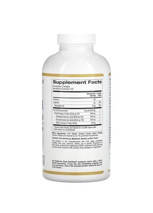 California gold nutrition омега-3, рыбий жир премиального качества, 180&nbsp;мг...