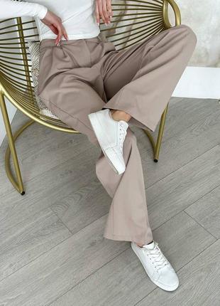 4 цвета | брюки штаны классические повседневные прямого кроя костюмка вискоза стрейчевые