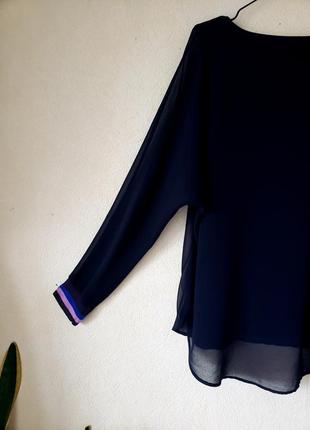 Люксовая двухслойная блуза с трикотажными манжетами mint velvet  16-18 uk9 фото