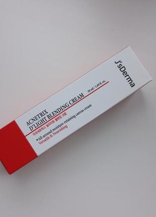 Крем відновлювальний для проблемної шкіри j’sderma acnetrix d’light blending cream2 фото