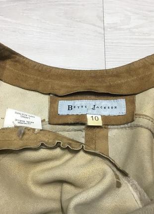Premium брендовая кожаная женская куртка жакет замш betty jackson3 фото