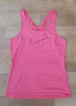 Nike dri-fit 889560-823 размер l женский спортивный топ футболка майка розовая4 фото