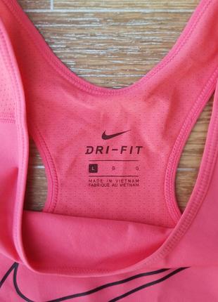 Nike dri-fit 889560-823 размер l женский спортивный топ футболка майка розовая9 фото
