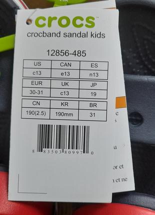 Сандалики, босоножки, босоніжки crocs crocband р. с9- j3. нові. оригінал4 фото