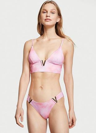 Купальник лого р.л топ+плавки 80с,80д,85б,85с victoria's secret виктория сикрет вікторія сікрет оригінал