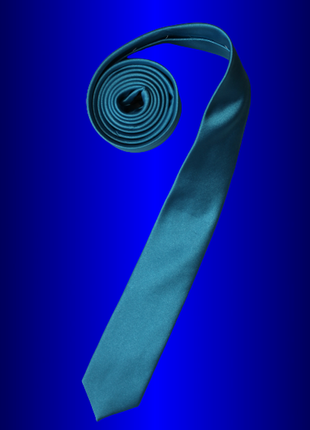 Классический мужской  галстук краватка узкий бирюзовый/ голубой новый в упаковке бант dqt england5 фото