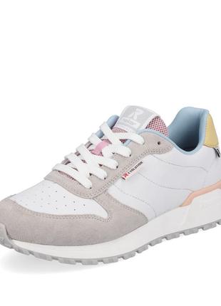 Кросівки rieker 36(р) білий/бежевий шкіра/замша 0-1-1-w-0600-90