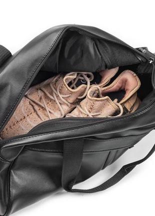 Спортивна сумка puma деза з екошкіри чорна для тренування фітнесу на 20 л.9 фото