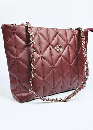 Жіноча сумка 5002 34х22х7 см. бордова