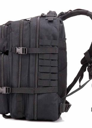 Тактичний рюкзак military армійський рюкзак туристичний на 40 літрів з системою m.o.l.l.e black4 фото