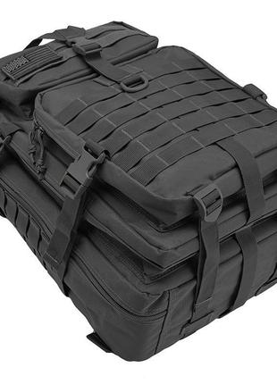 Тактичний рюкзак military армійський рюкзак туристичний на 40 літрів з системою m.o.l.l.e black8 фото