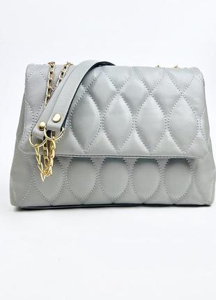 Жіноча сумка 5003 28х20х9 см. сіра