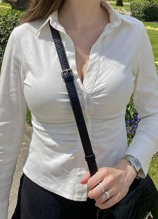 Zara рубашка со сборкой