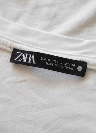 Белая базовая футболка из натуральной ткани 100% лиоцелл от zara7 фото