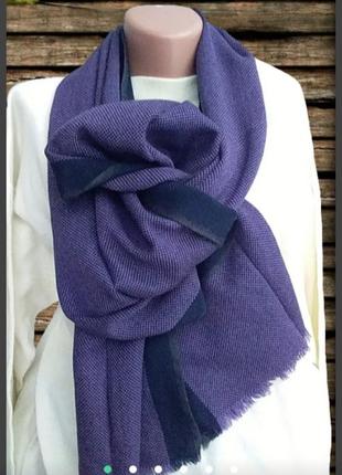 Фиолетовый большой длинный шарф  шерсть люкс2 фото